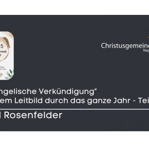 Evangelische Verkündigung – mit dem Leitbild durch das ganze Jahr – Teil 8 Evangelische Verkündigung – mit dem Leitbild durch das ganze Jahr – Teil 8
