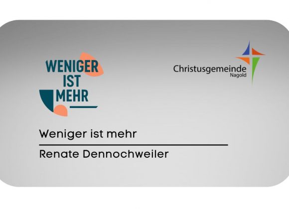 Weniger ist mehr